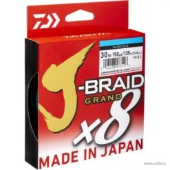 J-Braid Bleu Grand X8 270 M Tresse Daiwa 16/100 / #1,2 / 10 Kg / 22 Lb
