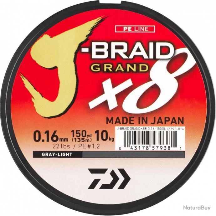 J-Braid Multicolore Grand X8 150 M Daiwa 06/100 / #0,6 / 5 Kg / 11 Lb 1 J-Braid Multicolore Grand X8 150 M Daiwa 06/100 / #0,6 / 5 Kg / 11 Lb