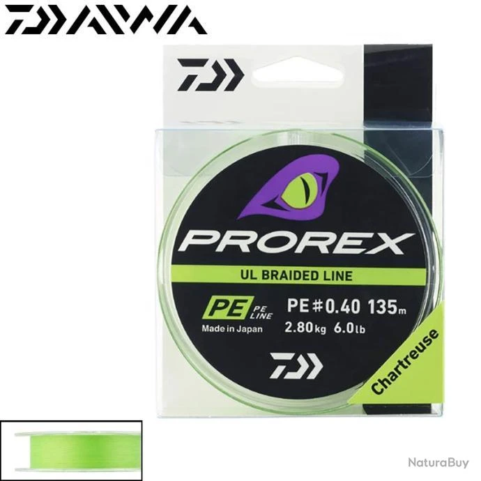 Ligne Tresse Daiwa Prorex UL PE 135m PE 0.4 1 Ligne Tresse Daiwa Prorex UL PE 135m PE 0.4
