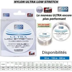 NYLON ULTRA LOW STRETCH ASSO 300 M 0.22 Mm