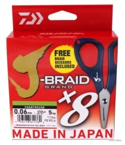 Daiwa TRESSE J BRAID GRAND 135M 8 BRINS CHARTREUSE 0.16mm - 10kg