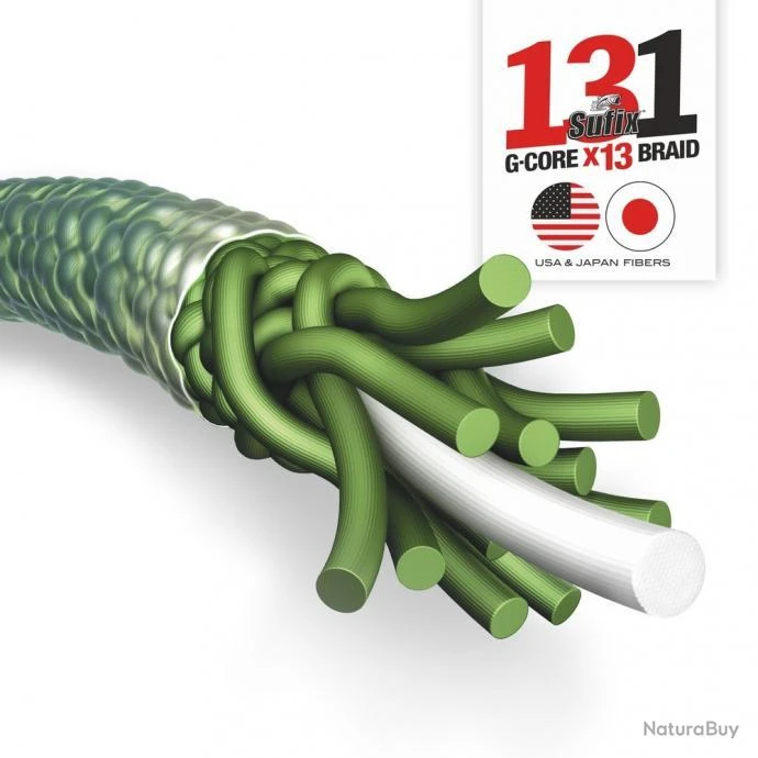 Tresse Sufix 131 Braid 300m Chartreux Ø 52/100 1 Tresse Sufix 131 Braid 300m Chartreux Ø 52/100