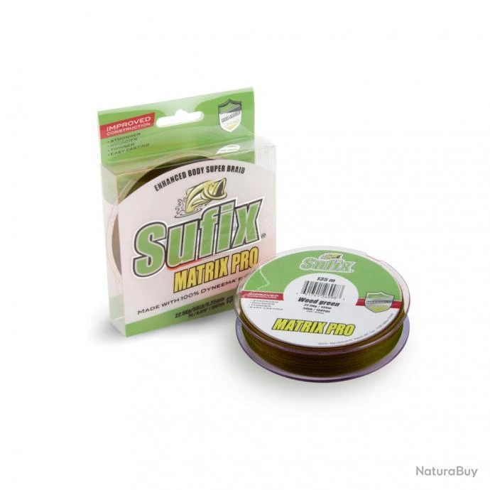 Tresse Sufix Matrix Pro Weed Green 135m Ø 25/100 1 Tresse Sufix Matrix Pro Weed Green 135m Ø 25/100