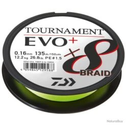Tresse Daiwa Tournament 8 Braid EVO + 135m Vert 08/100 4,9 Kg