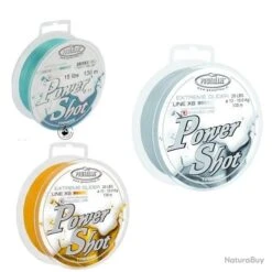 Tresse Powerline Power Shot 8 Brins 130m Bleu 20/100