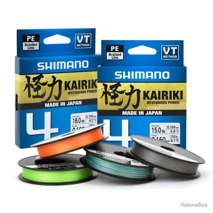Tresse Shimano Kairiki 4 300m Mantis Green 13/100 1 Tresse Shimano Kairiki 4 300m Mantis Green 13/100