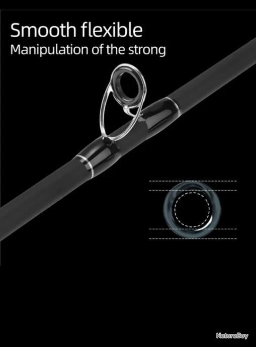 Canne à Pêche De Voyage En Fibre De Carbone 180cm 2 Canne à Pêche De Voyage En Fibre De Carbone 180cm – Image 2
