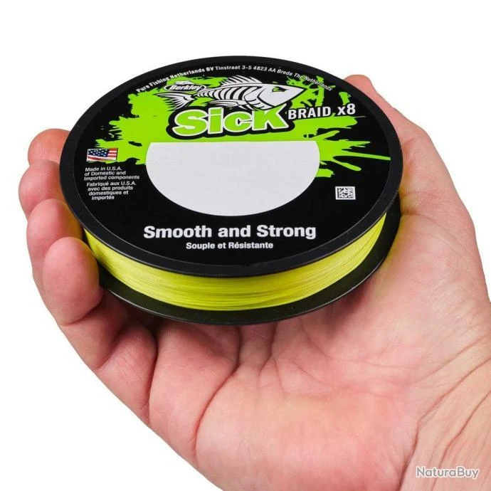 Ligne Tresse Berkley Sick Braid Fluo Green 150m 0.19mm 2 Ligne Tresse Berkley Sick Braid Fluo Green 150m 0.19mm – Image 2