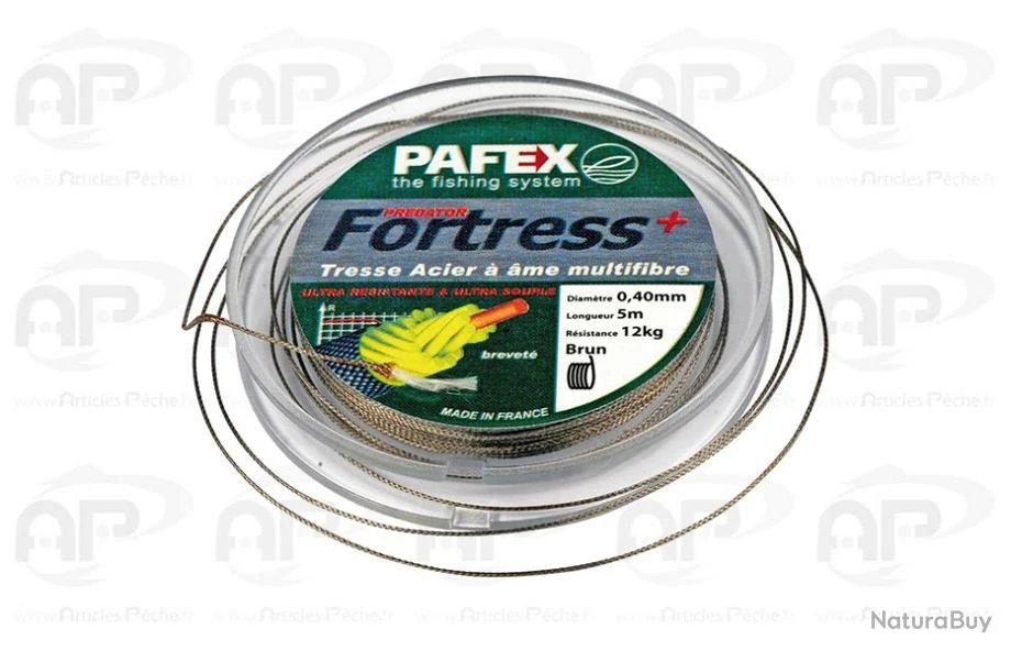 Pafex Tresse Fortress 5m 45kg 0.65mm 1 Pafex Tresse Fortress 5m 45kg 0.65mm