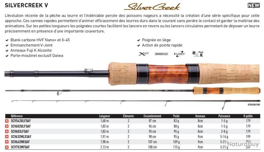 Silvercreek V 1.83 M 2-8 G 602 L Canne Lancer UL Daiwa 2 Silvercreek V 1.83 M 2-8 G 602 L Canne Lancer UL Daiwa – Image 2