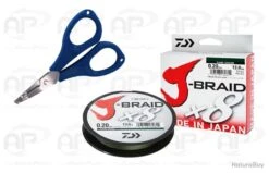 Tresse Daiwa J-Braid Grand X8 + Ciseau Offert Dark Green 135m 0.22mm