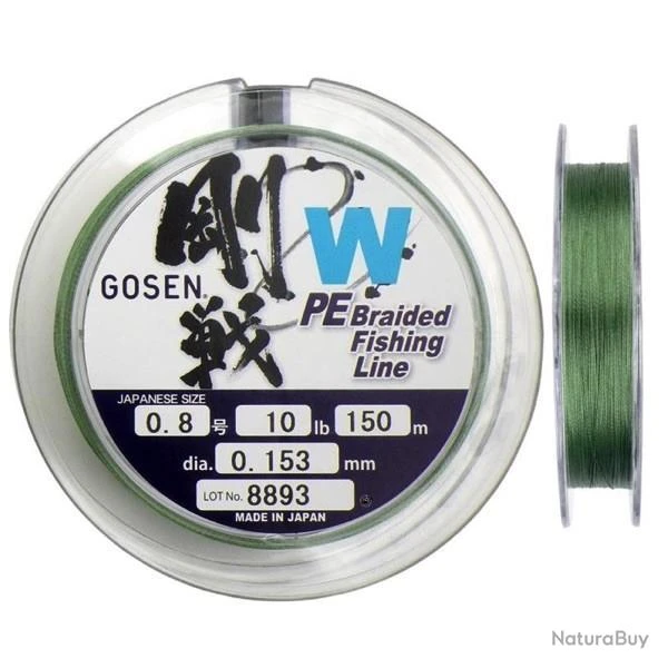 Tresse Gosen W Braid Vert 300m PE 4 2 Tresse Gosen W Braid Vert 300m PE 4 – Image 2