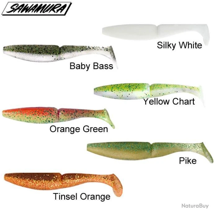 Leurre One Up Shad 7 Sawamura 14,8cm Tinsel Orange" 2 Leurre One Up Shad 7 Sawamura 14,8cm Tinsel Orange" – Image 2