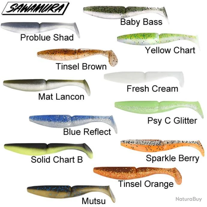 Leurre One Up Shad 5 Sawamura 10,6cm Tinsel Orange 3 Leurre One Up Shad 5 Sawamura 10,6cm Tinsel Orange – Image 3